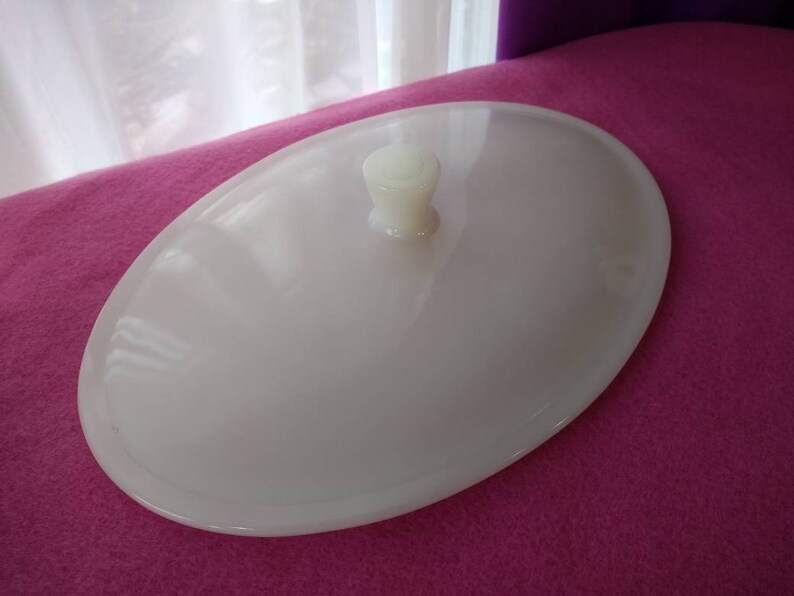 Glasbake Casserole Lid J 234 Solid White Jeannette Glass J 234 Replacement Cover Only For 2 Qt J 224 Opal Winter White Bild 4