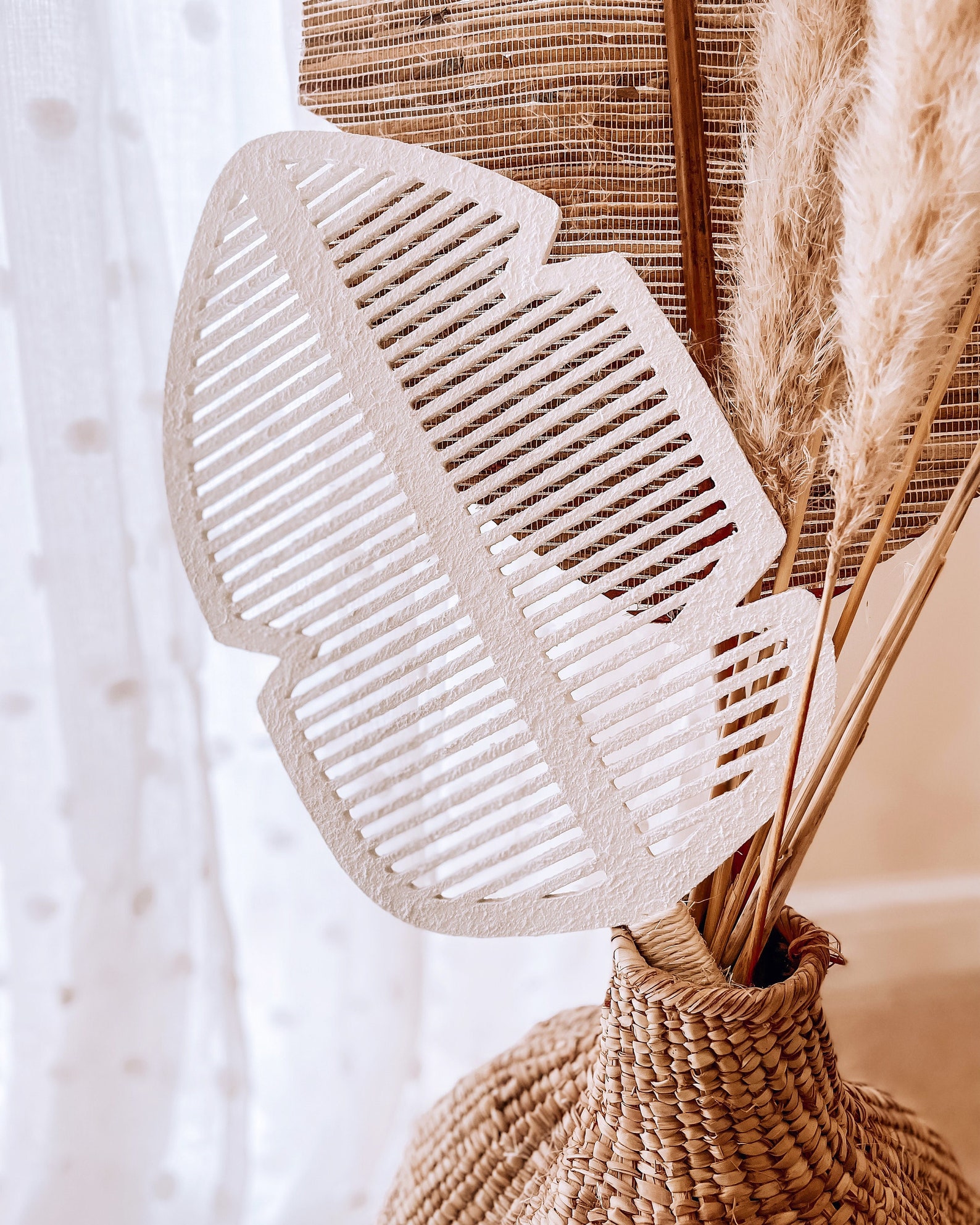 Wooden Banana Palm Leaf Wall Hanging bohemian Home Etsy