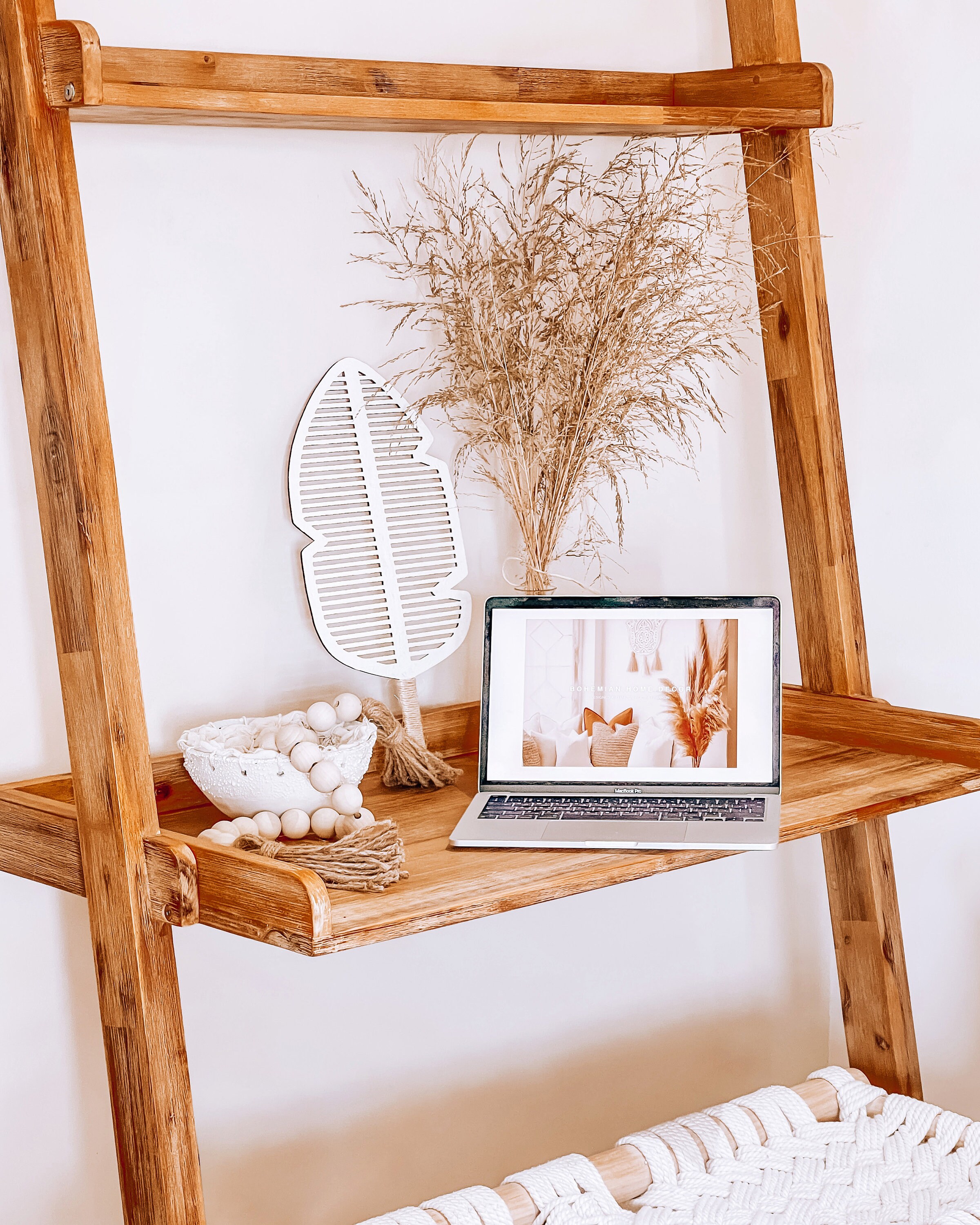 Wooden Banana Palm Leaf Wall Hanging bohemian Home Etsy