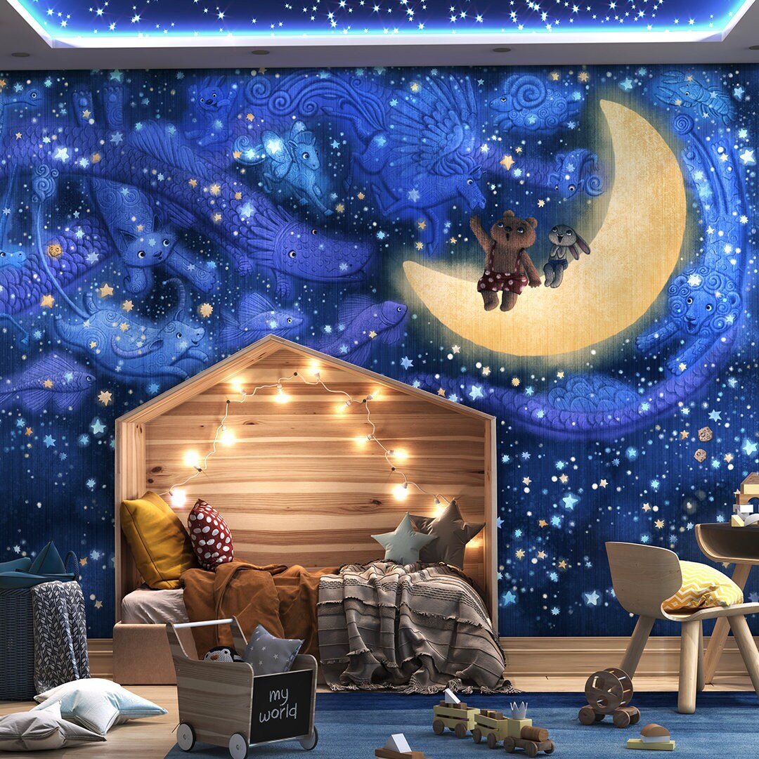 Zodiac Customized Unique Wallpaper, Removable, Washable and Reusable Etsy