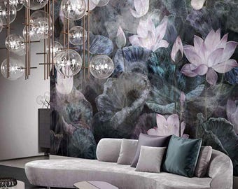 Nymphea - Customized Unique Wallpaper, Removable, Washable and Reusable