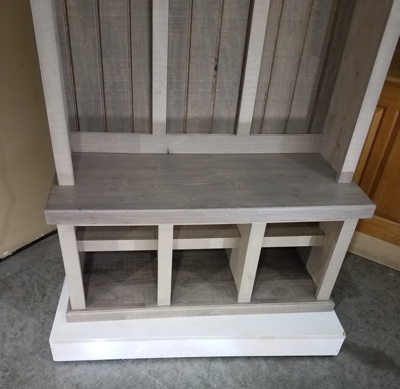 Rustic Weathered Rough Sawn Pine Hall Tree. Etsy