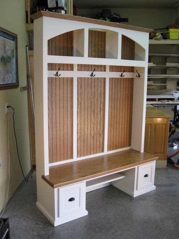 Entryway Furniture Mudroom Cabinets Hall Tree With Bench Coat Hat Rack