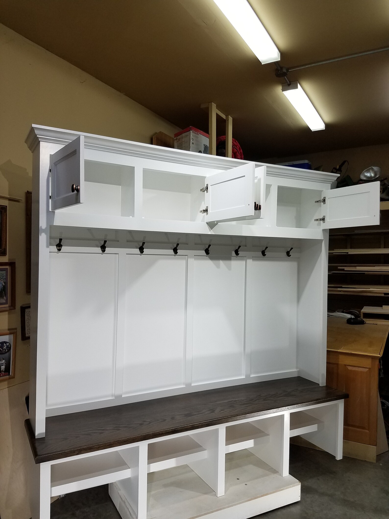 Mudroom Lockers Bench Storage Furniture Cubbies Hall Tree Etsy