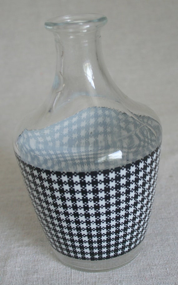 French Glass Bottle Carafe for Liqueur or Vinegar or Salad 