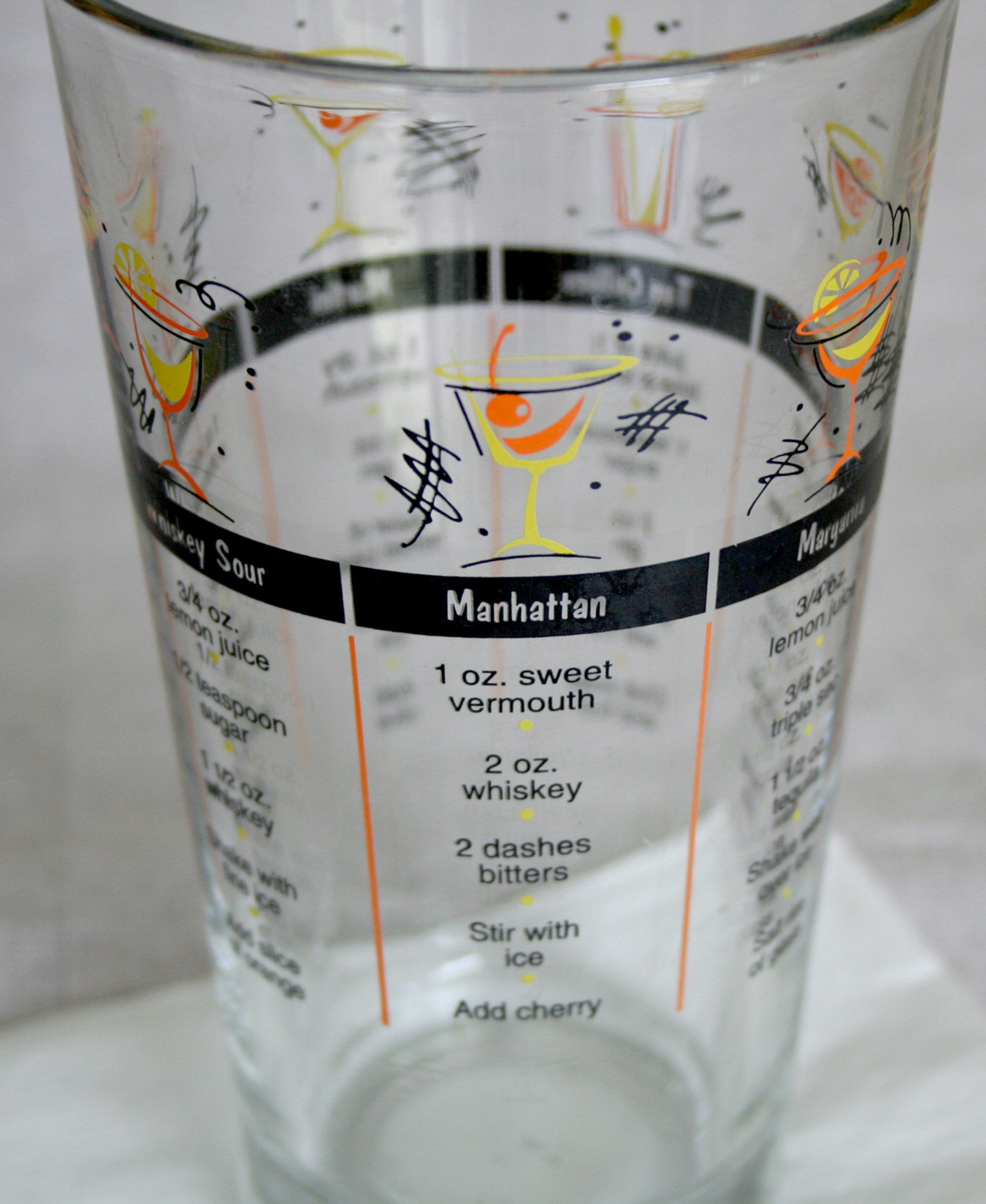 Glass Cocktail Mixing Measuring Cup Recipes Bar Alcohol Drinks Libbey MCM