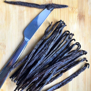 10 Tahitian Grade A Gourmet Vanilla Beans Great for Vanilla Extract & Baking (13-15cm)
