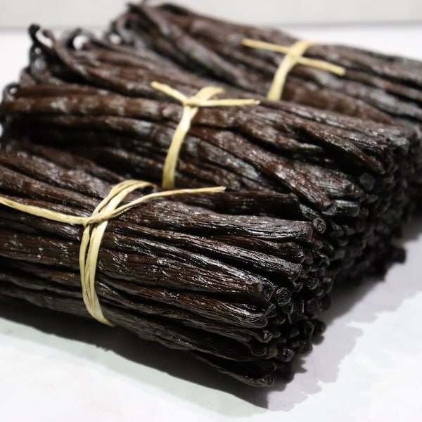 60 ORGANIC Madagascar Grade A Bourbon Vanilla Beans | Best for Vanilla Extract | Baking | Cooking | Brewing | Infusion | Candles | Soaps