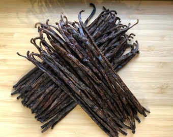 1/2 LB Organic Madagascar Vanilla Beans: Fresh Grade B Planifolia