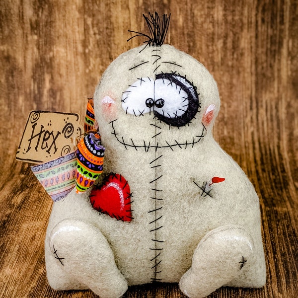 Voodoo Doll - Halloween - Voodoo - Shelf Sitter - Wreath Attachment - Primitive Halloween - Halloween Decor - Primitive Decor - Plushie