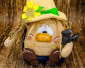 Primitive Scarecrow - Primitive Fall Decor - Primitive Decor - Holiday Decor - Fall Decor - Fall Scarecrow - Wreath Attachment - Wreath