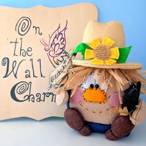 Scarecrow Decor - Fall Shelf Sitter - Primitive Fall Decor - Holiday Decor - Fall Decor - Fall Scarecrow - Cute Holiday Gift Idea