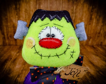 Jolt the Primitive Franky - Primitive Frankenstein - Wreath Attachment Decor - Halloween Decor - Primitive Decor - Frankenstein - Halloween