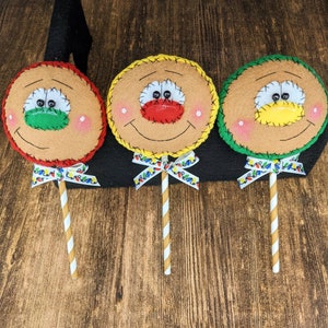 Christmas Lollipop - Lollipop Decor - Gingerbread Lollipop - Candy Decor - Lollipop Candy - Candy Lollipop - Faux Lollipop - Faux Candy