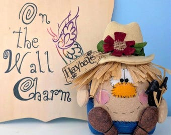 Scarecrow Decor - Fall Shelf Sitter - Primitive Fall Decor - Fall Decor - Fall Scarecrow - Cute Holiday Gift Idea