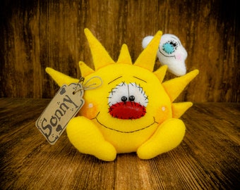 Sunshine Decor - Sunny Day Plush - Decorative Doll - Collectible - Table Top Decor - Tiered Tray - Wreath Decor - Centerpiece Decor