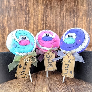 Candy Lane Lollipop Set - Lollipop Decor - Primitive Lollipop -Candy Decor - Lollipop Candy - Candy Lollipop - Faux Lollipop - Faux Candy