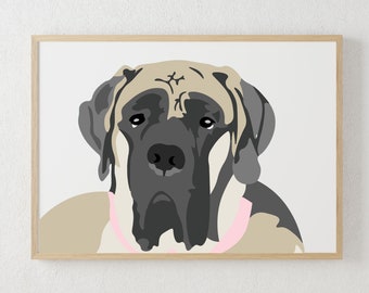 PET LOSS GIFT, Custom Pet Portrait, Mother's Day Gift, Painting from Photo, Pet Wall Art, Pet Remembrance Gift, Pet Lovers, Pet Art, Gifts