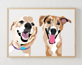 Pet Portraits for Dog Parents. Custom Pet Portrait, Dog Memory, Pet Gift, New Pet Gift, Handmade Pet Portrait, Professional Canvas Dog Art