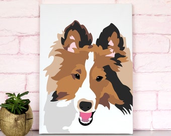 PET MEMORIAL CANVAS, Custom Pet Portrait, Pet Memories, New Pet Gift, Handmade Pet Portrait, Painting from Photo, Mother's Day Gift, Pet Art