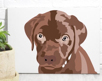 Paint By Number Kit, Paint Your Pet on Canvas, Dog Lovers, Cat Lovers, Unique Gifts, Mother's Day, Pet Portrait, Personalized Gift