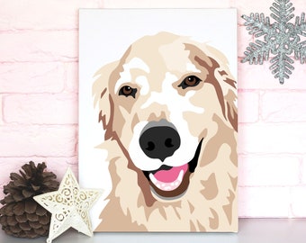 MOTHER'S DAY GIFT, Dog Memorial Canvas, Painting from Photo, Trending Home Decor, Pet Lover, Portrait Art for Gift, Pet Art, Pet Portrait