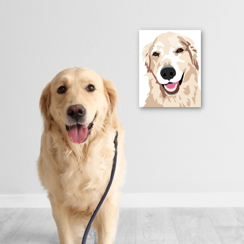 Paint By Number Kit, Paint Your Pet on Canvas, Dog Lovers, Cat Lovers, Unique Gifts, Mother's Day, Pet Portrait, Personalized Gift image 9