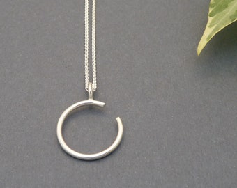 Sterling silver necklace-Minimalist-Contemporary-Handmade jewellery-Fine jewelry-Jewelry for the office-Gifts for her   (623)