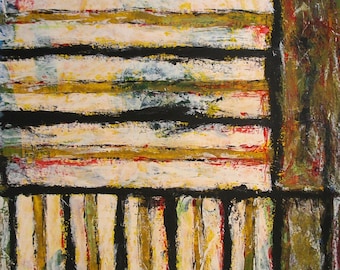 Abstract Lines Urban Decay 18x24 inches Original Painting