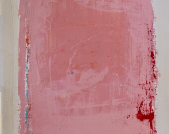 Pink Minimalist Original Painting Small Affordable