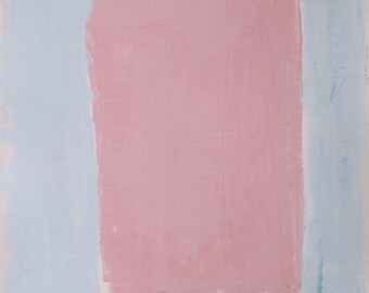 Field of Pink in Sky with Lightning Minimalist Original Painting