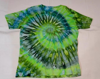 Size Large.  HAE NOW organic cotton hand dyed/ice dyed t shirt.(#85)