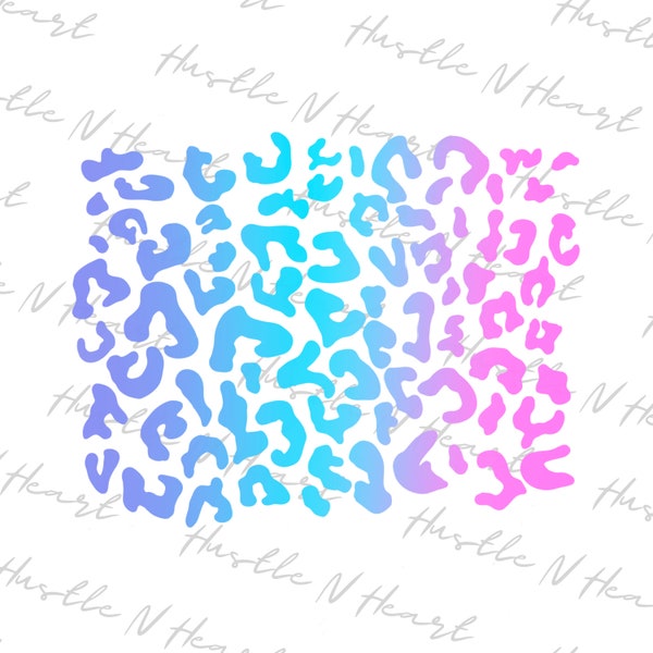 Leopard Print Background PNG | Digital Download, Print & Cut, Sublimation Design, Purple Pink Teal, Instant Download, COMMERCIAL USE