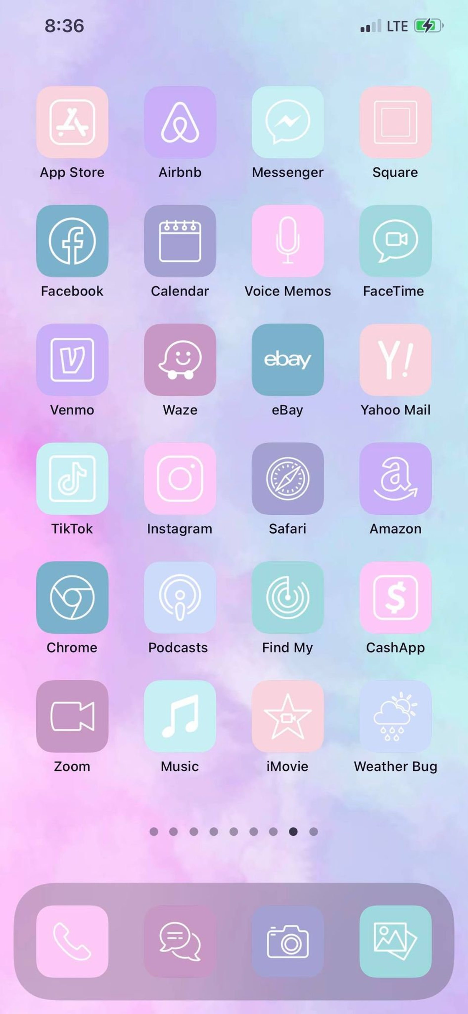 Iphone IOS 14 App Icons Pastel Colors 80 Pack Etsy