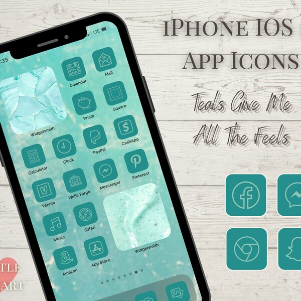 Ios 14 Icons Blue Etsy
