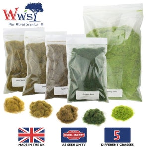 War World Scenics Static Grass Spring Embankment Kit – Modelspoorbaan Modellering diorama Landschap Landschap Spoorbaan