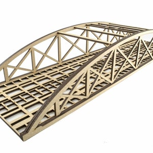 Puente de doble vía WWS de bajo detalle y 450 mm – Ferrocarril en miniatura OO/HO