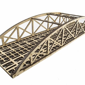 Puente de doble vía WWS de 450 mm con gran detalle – Ferrocarril en miniatura OO/HO