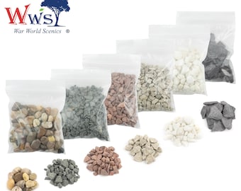 Rock and Boulders Basing Kit | Miniature Terrain Scatter for Dioramas, Railway Layouts, Wargaming