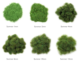Summer Static Grass | Choose Size and Length |  Model Scenery Material
