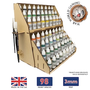 MDF Model Paint Station: 98 Vallejo/Army Painter Storage