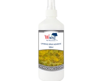 WWScenics Static Grass Layering Spray 500ml for Railway Modelling & Wargame Terrain
