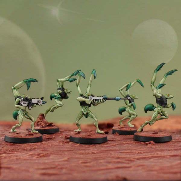 WWG Sci-Fi Miniature Alien Mantids (Choose Type) – 28mm Heroic Scale Sci-Fi Wargame Miniatures Figures Model Painting Minis Police Wargaming