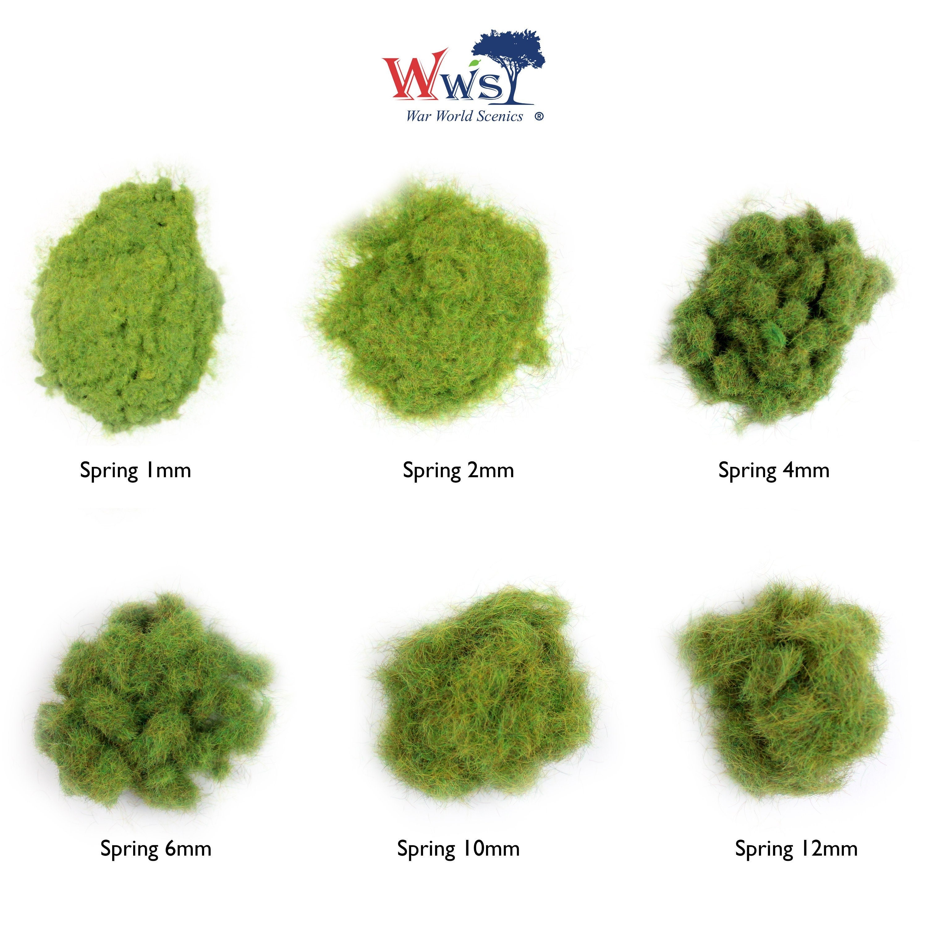 Spring Static Grass | Choose Size and Length | Model Scenery Material