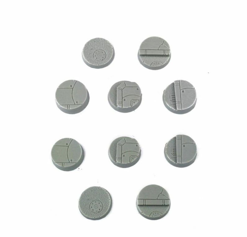 WWG Industry of War Sci-Fi Street Bases x 10 \u2013 28mm Wargaming Miniatures 25mm