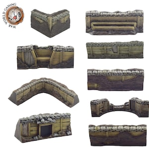 World at War Trench System - 28mm Terrain Pieces Western Front Battlefield Military Diorama