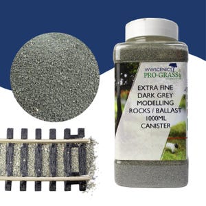 Extra Fine Dark Grey Modelling Ballast | Realistic Railway Scenery Gravel