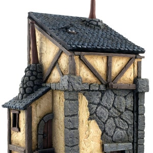 Fantasy Village Set of 4 Houses for 28mm Medieval Wargaming Wargame Terrain Model Scenery RPG Tabletop Figure Miniature House Building image 6