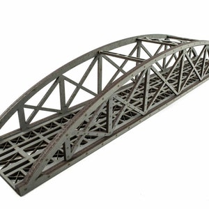 WWS Single Track Hi-Detail Grey Bowstring Bridge 560mm – OO/HO Model Railway