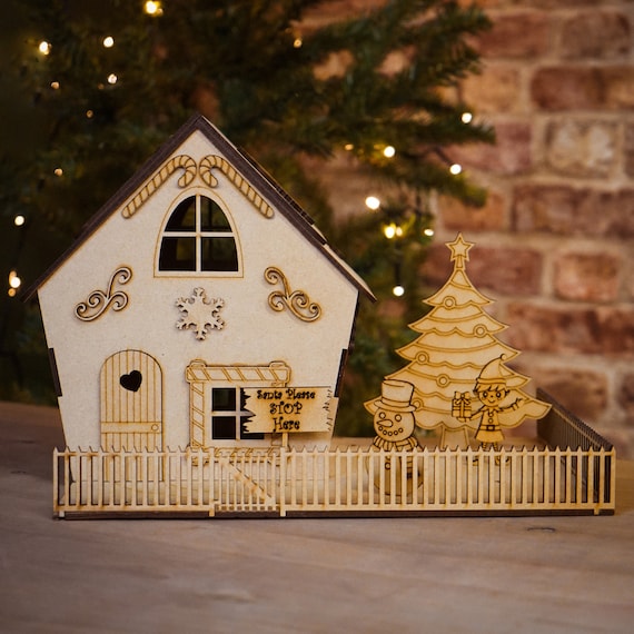 WWS Kit Maison et Jardin de Pain d'Épice en Bois pour Noël Décoration -   France